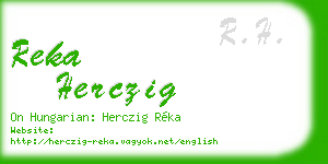 reka herczig business card